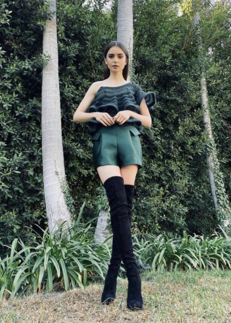 Lily Collins x Casadei