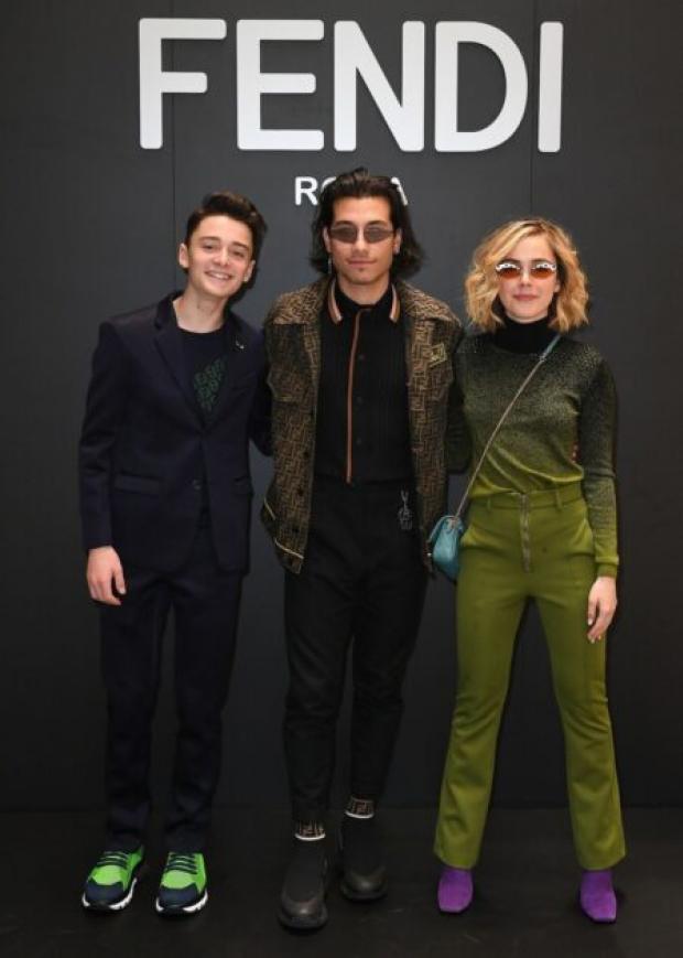 Noah Schnapp, Rob Raco and Kiernan Shipka