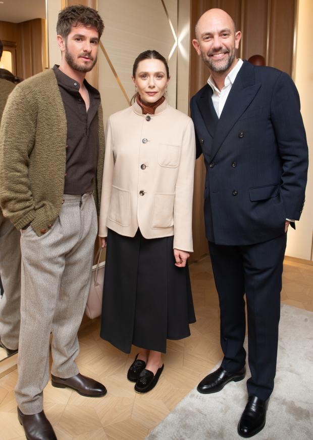 Andrew Garfiled, Elizabeth Olsen and Damien Bertrand